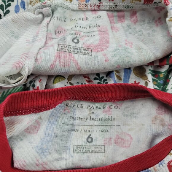 Pottery Barn Kids Rifle Paper Co. Nutcracker Pajamas Set Size 6 Organic Cotton - Picture 6 of 8